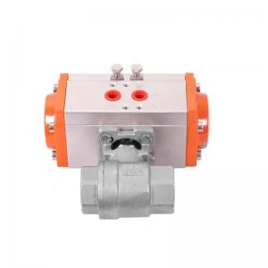 China SS304/316 Material 2PC Ball Valve with Pneumatic Actuator and Thread Connection Form on sale