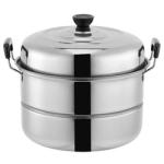 Best Selling Customized Logo 3 Layer induction 10-inch Stainless Steel Steamer