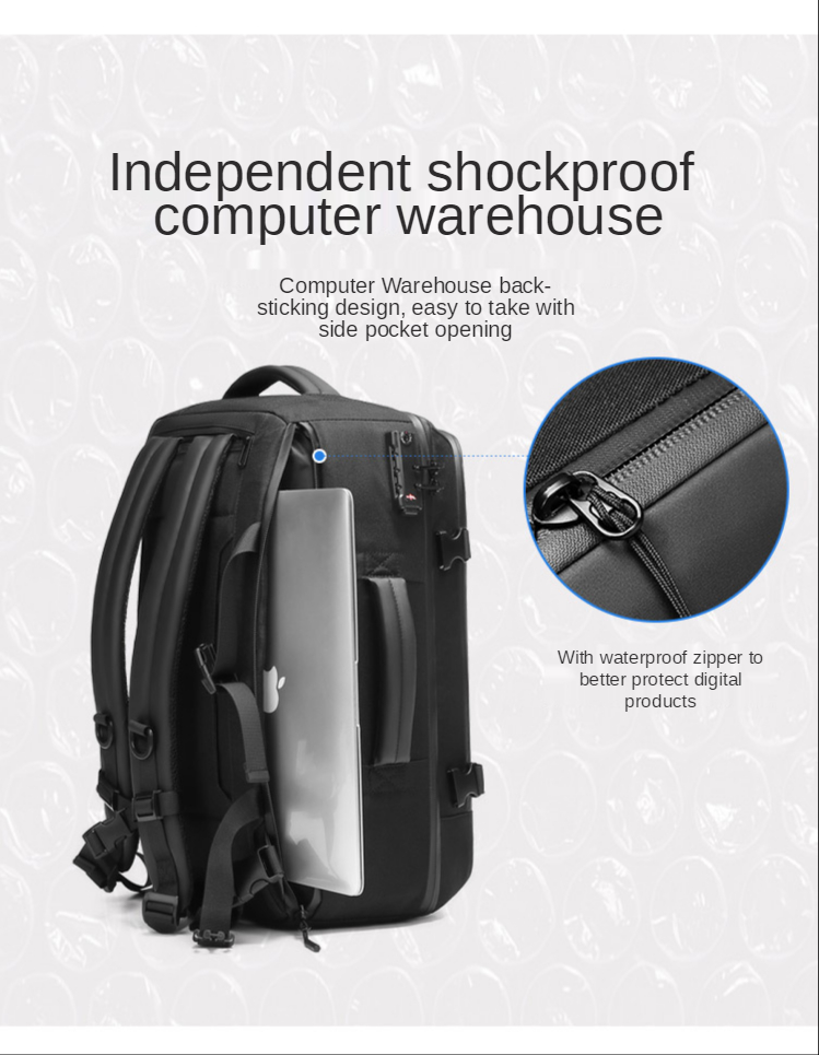 Wear Resistant Multifunctional Oxford Men Business Backpack 46*29*19cm