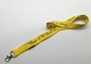 China Promotions custom Yellow silk screen printing Lanyards with ruler logo wholesale