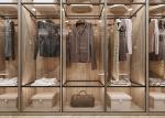 4M 4 Drawers Glass Door Wardrobe 100in Lacquered Glass Sliding Wardrobe
