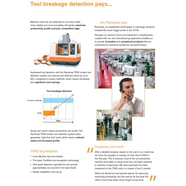 Renishaw TRS2 Laser-based Multi-Machine Tool Setter High-speed Broken Tool Detection System Integral Interface Solid Tools