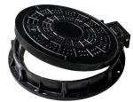 Round Ductile Cast Iron Manhole Cover Sand Casting For Municipal Engineering
