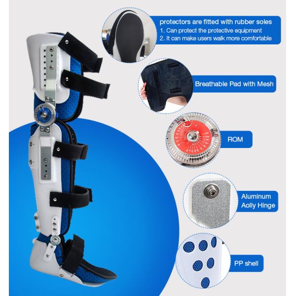 Hinged Ankle Foot Orthotic Brace Lower Extremity Orthosis Adjustable Angle Size