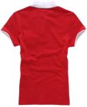 Customized Logo Short Sleeve Polo Shirts , Navy / Red Short Sleeve Polo For Men