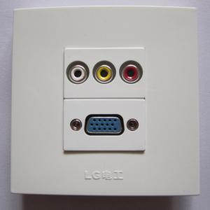 China White Color Wall Panel With RJ45+RCA Standard Plug Outlet For Home Used Good Quality wholesale