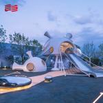 Modernistic Style Unpowered Amusement Park Planning for Outdoor Children's