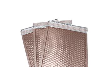 China Moisture Proof Rose Gold Metallic Bubble Mailer Bag For Jewelries wholesale