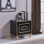 Line Painted Two Drawer Bedside Cabinets