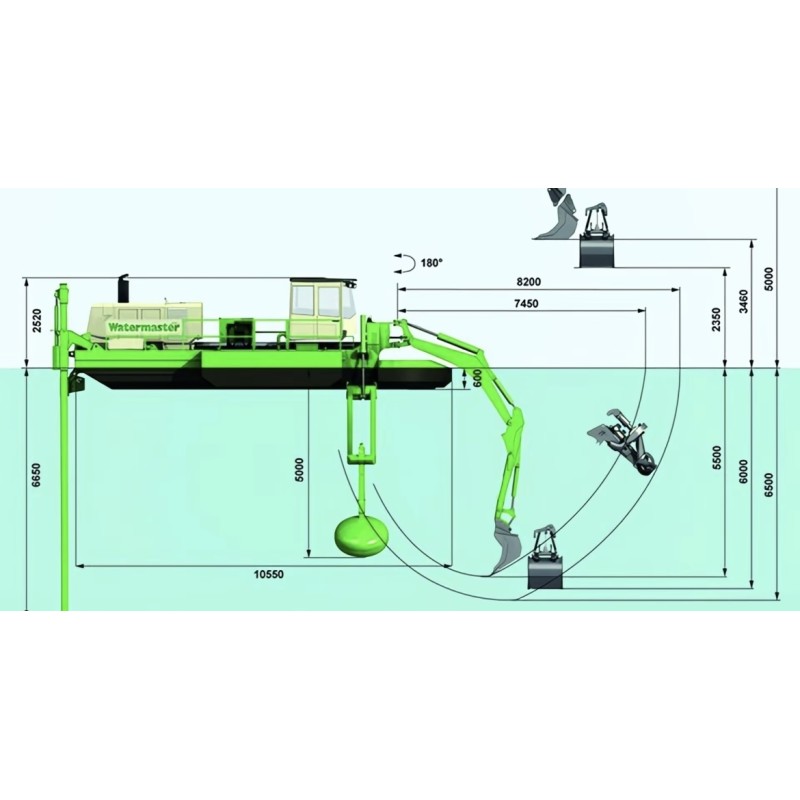Sand Dredging Amphibious Dredger with 10m Dredging Depth 500m Discharging Distance