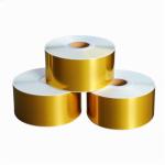 Golden Vacuum Metallized Paper ISO Foil Paper Roll 67GSM With High Wet Strength