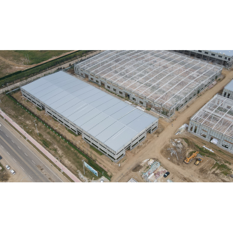 Large Span Prefabricated Steel Structure Workshop / Factory Building KXD-SSW201