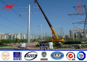 China 14M 5KN 3.5mm thickness Steel Utility Pole for 110kv termination transmission with bitumen wholesale