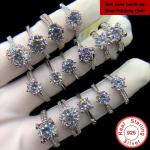 S925 Sterling Silver Moissanite Wedding Bands Round Cut 3mm 1.5 Carat Diamond