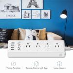Universal USB Electrical Wireless Smart Power Strip Anti Fire ABS Material