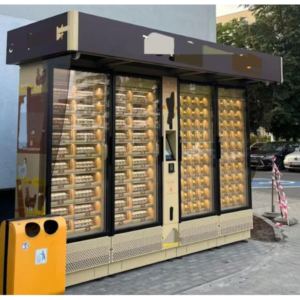 Locker Vending Machine Designed to Help Farmers Sell Eggs Directly to Consumers Featuring 240 Lockers and Cooling System