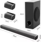 60W Wireless Bluetooth Soundbar ABS Material BT/ USB/ Hdmi-arc3.5MM/ OPTICAL