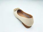 Women white comfort loafers with low-cut low heel with genuine leather