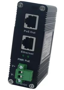 China Industrial 10/100/1000Mbps 802.3 Bt PoE Injector Hardened Gigabit High Power PoE Injector wholesale