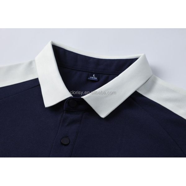 Custom Logo Solid T-Shirt XL Size Short-Sleeved for Polo for Work 100% Polyester Plain Dyed Knitted Corporate Cultural Clothing