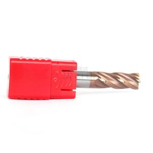 China .125&quot; 3/8&quot; 10mm Square End Mill Corner Radius Milling Cutters HRC55 4 Flutes wholesale