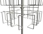 Custom Logo Printing Height 1650mm Rotating Display Rack TUV Approval