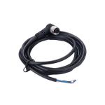 Metal Screw Phoenix M12 Cable 100cm Length Male To Female Black With PVC Cover