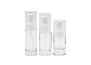 China Transparent Glass Cosmetic Spray Bottle 20ml 30ml Lotion Empty Cylinder wholesale