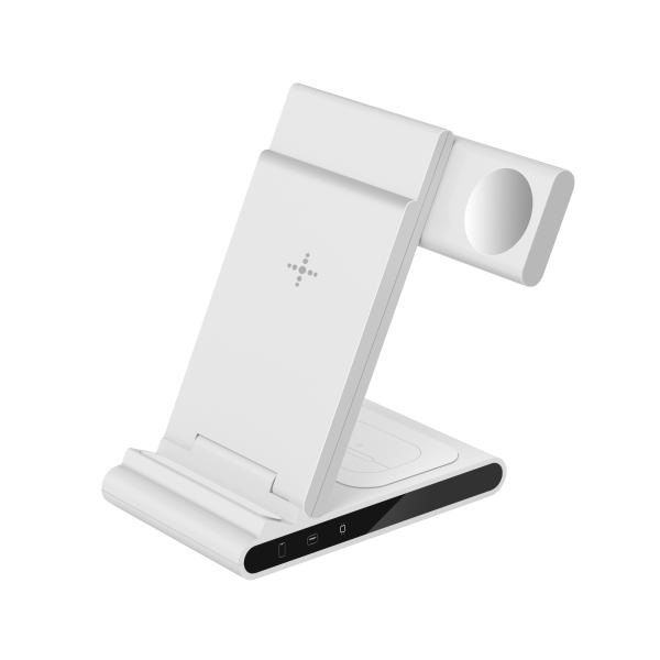 10W Foldable Wireless Charging Station for Smartphones Earbuds Apple Watch