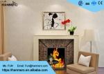 Beige European Country Style Wallpaper with Non - Woven Paper , Bedroom Wall