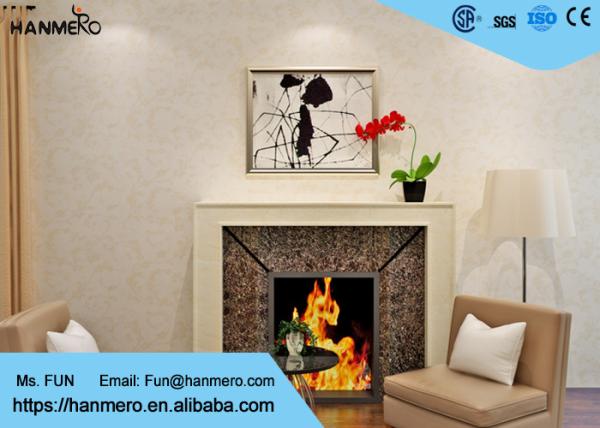 Beige European Country Style Wallpaper with Non - Woven Paper , Bedroom Wall