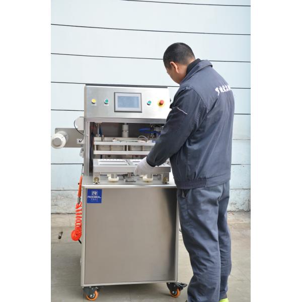 CO2 O2 N2 Gas Flushing Semi Auto MAP Machine 3.5KW For Cooked Food