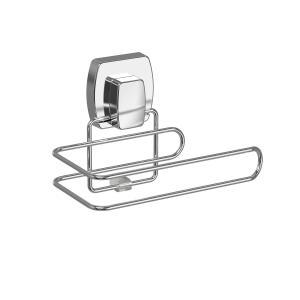 China Bathroom Organizer Wall Mounted Suction Cup Iron Wire Rack and Stainless Steel Paper Holder wholesale