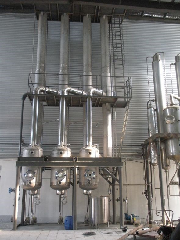 Large Scale Multiple Effect Falling Film Evaporator 100kw For Yeast Concentrator