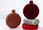 Laser Welding Velvet Hip Flask 5 Oz Round Wine Pot Simplicity Style