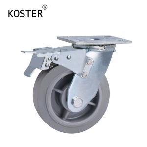 China 350kg Heavy Duty Shopping Trolley Caster Wheels Zinc Plated Diameter 100mm for Industry wholesale