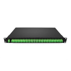 China 1x32 Fiber Optic PLC Splitter 1U 19&quot; Rack Mount SC/APC SM wholesale