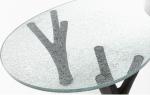 Office Furniture Cracked Ice Table Top Glass Laminated Transparent
