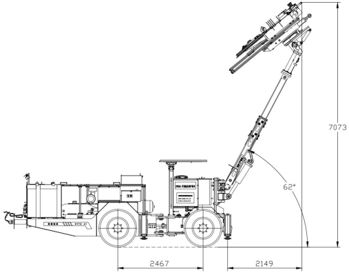 CYT 41 Diesel Engine Underground Mining Drilling Machine Bench Crest Drilling Machine