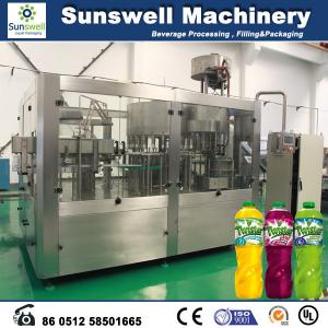 China Automatic 3 In 1 Hot Filling Machine , PET Bottle Juice Filling Line wholesale