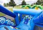 Giant Crazy Inflatable Obstacle Race Blue Color For Kids And Adults