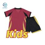 Customized Logo Printing Kids Soccer Jerseys Breathable Moisture-wicking Fabric