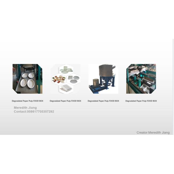 Biodegradable disposable plates bagasse pulp moulding machine for lunch box