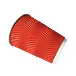 Red Hot Coffee Paper Cup Aqueous Coated Ripple Wall 12 Oz Paper Cups