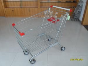 China 240L Supermarket Shopping Carts With Zinc Plated And Colorful Coating wholesale