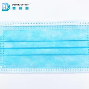 China 9cm Nose Clip Blue Breathable Disposable Face Masks wholesale