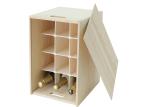 Large Unfinished Wooden Crate Gift Box , Customized Handmade 6 Bottle Wooden