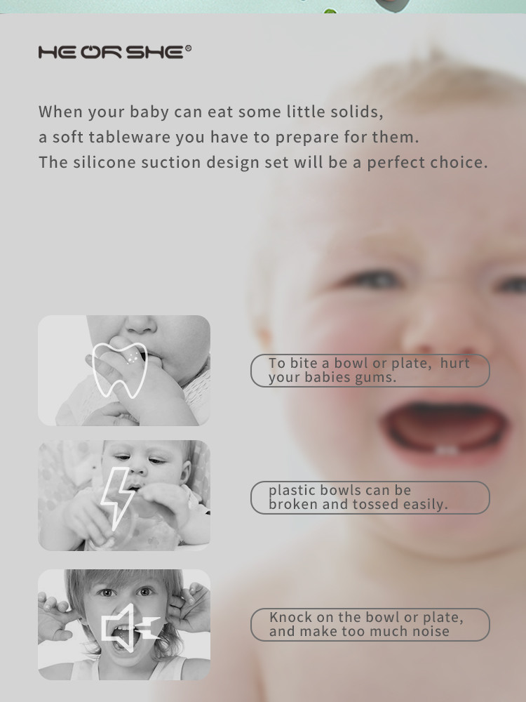 Steam Sterilization Food Safe Hexagon Baby Plate And Bowl