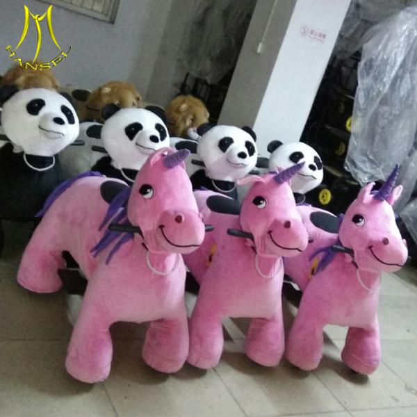 Hansel children lovely toy battery operated panda scooter ride with coin