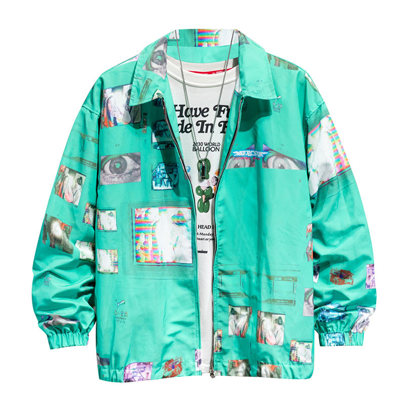 YARN DYED Winter Windproof Men Jackets Custom Satin Baseball Jacket